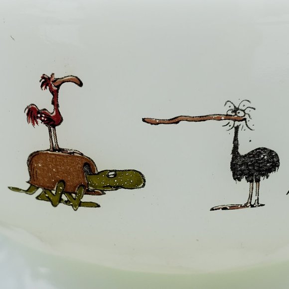Fire King B.C. Comics Milk Glass Cereal Bowls Anchor Hocking BC Comic Strip Dish - Picture 2 of 9